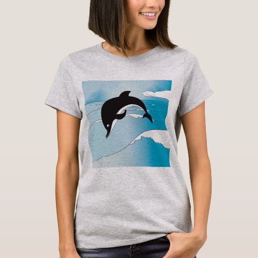 Swim met dolfijnen t-shirt (Voorkant)