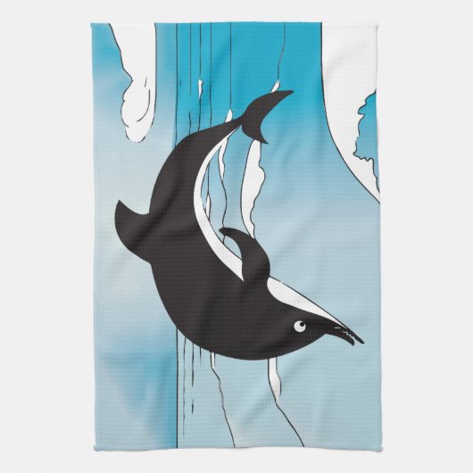 Swim met dolfijnen theedoek (Verticaal)