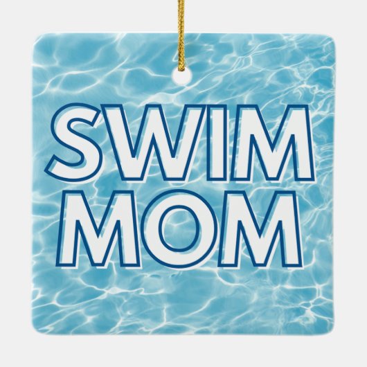 Swim Mom Christmas Ornament (Achterkant)