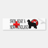 Swim nabij Newfoundland Bumpersticker (Voorkant)