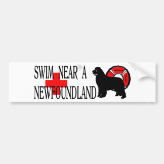 Swim nabij Newfoundland Bumpersticker