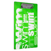 Swim; Neon Green Stripes Klembord (Rechts)