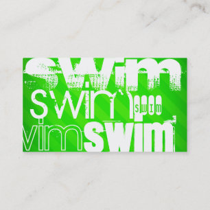 Swim; Neon Green Stripes Visitekaartje
