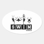 SWIM Ovaal Decal Ovale Sticker (Voorkant)