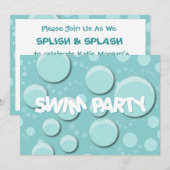 Swim Party Kaart (Voorkant / Achterkant)
