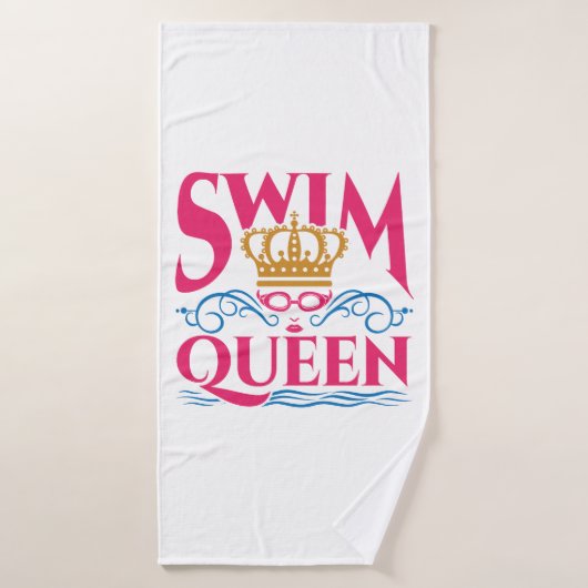 Swim Queen Swimming Swimmer Women Girls Badhanddoek (Badhanddoek)