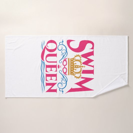 Swim Queen Swimming Swimmer Women Girls Badhanddoek (Badhanddoek)