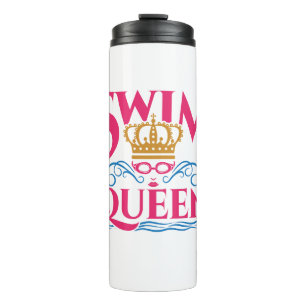 Swim Queen Swimming Swimmer Women Girls Thermosbeker