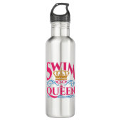 Swim Queen Swimming Swimmer Women Girls Waterfles (Voorkant)