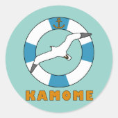 Swim Ring Light Blue Ronde Sticker (Voorkant)