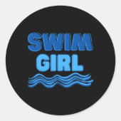 Swim Ronde Sticker (Voorkant)