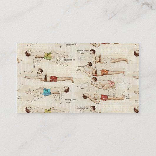 Swim School Swimming Teacher  Frans Visitekaartje (Achterkant)