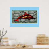 Swim snel en gratis poster (Keuken)