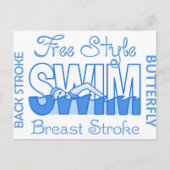 Swim Strokes Briefkaart (Voorkant)