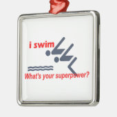 Swim superkracht metalen ornament (Links)