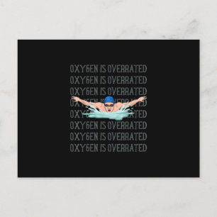 Swim Swimmer Love Funny Swimming Boy Sport Aankondigingskaart