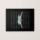 Swim Swimmer Love Funny Swimming Boy Sport Legpuzzel (Horizontaal)