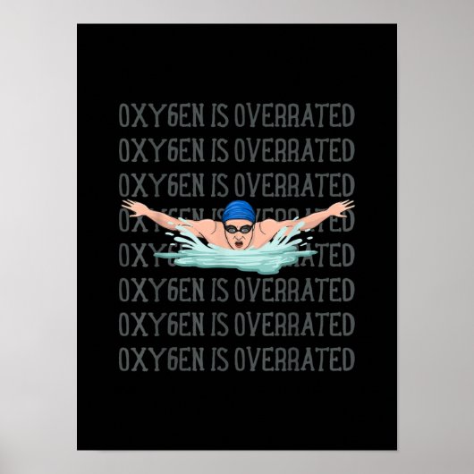 Swim Swimmer Love Funny Swimming Boy Sport Poster (Voorkant)