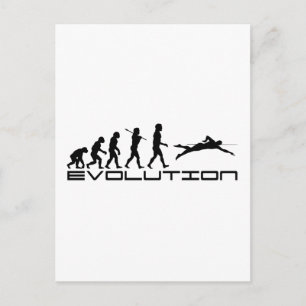 Swim Swimmer Sport Evolution Art Briefkaart
