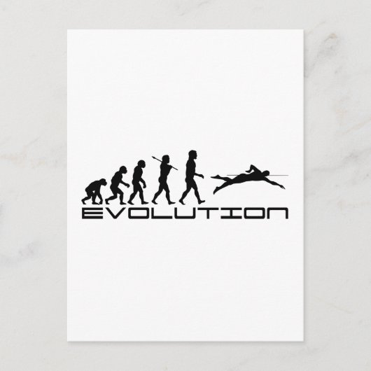 Swim Swimmer Sport Evolution Art Briefkaart (Voorkant)