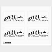 Swim Swimmer Sport Evolution Art Rechthoekige Sticker (Vel)