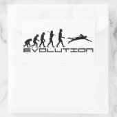Swim Swimmer Sport Evolution Art Rechthoekige Sticker (Tas)