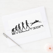 Swim Swimmer Sport Evolution Art Rechthoekige Sticker (Envelop)