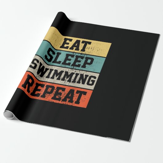 Swim Swimmer Swimming Gift Cadeaupapier (Uitgerold)