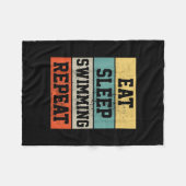 Swim Swimmer Swimming Gift Fleece Deken (Voorkant (Horizontaal))