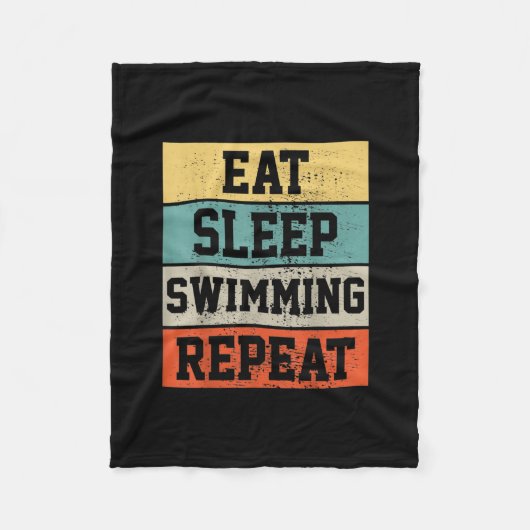 Swim Swimmer Swimming Gift Fleece Deken (Voorkant)