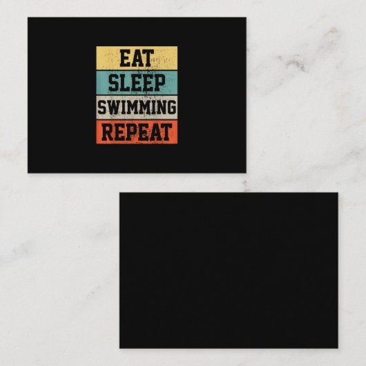 Swim Swimmer Swimming Gift Informatiekaartje (Voorkant / Achterkant)