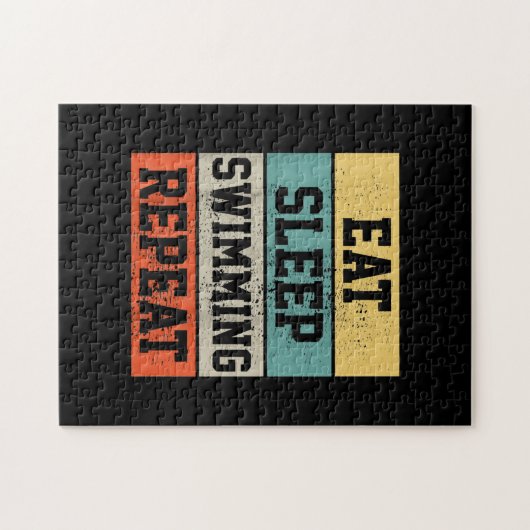 Swim Swimmer Swimming Gift Legpuzzel (Horizontaal)