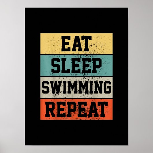 Swim Swimmer Swimming Gift Poster (Voorkant)
