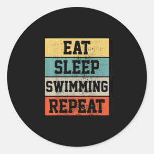 Swim Swimmer Swimming Gift Ronde Sticker