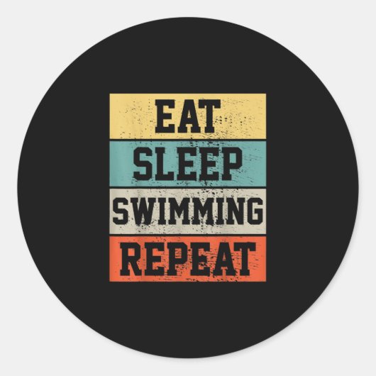 Swim Swimmer Swimming Gift Ronde Sticker (Voorkant)