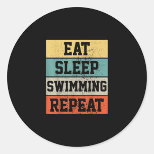 Swim Swimmer Swimming Gift Ronde Sticker