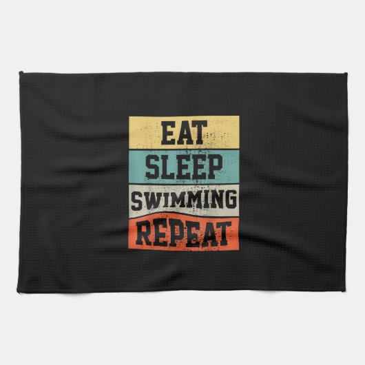 Swim Swimmer Swimming Gift Theedoek (Horizontaal)