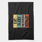 Swim Swimmer Swimming Gift Theedoek (Verticaal)