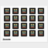 Swim Swimmer Swimming Gift Vierkante Sticker (Vel)