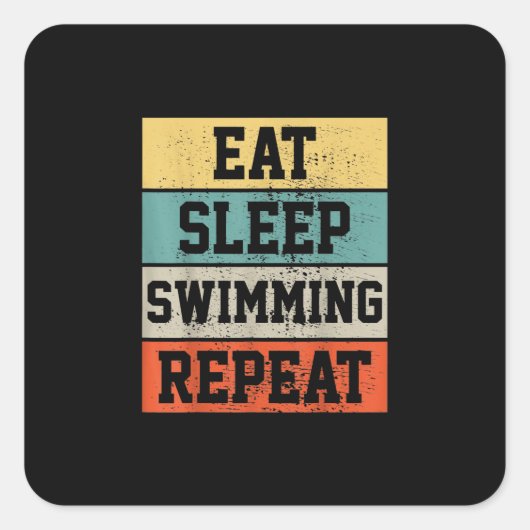 Swim Swimmer Swimming Gift Vierkante Sticker (Voorkant)
