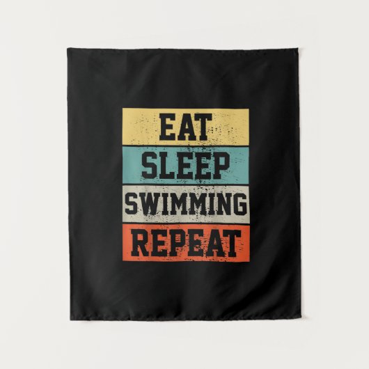 Swim Swimmer Swimming Gift Wandkleed (Voorkant)