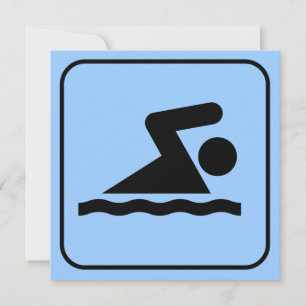 Swim Symbol Uitnodiging
