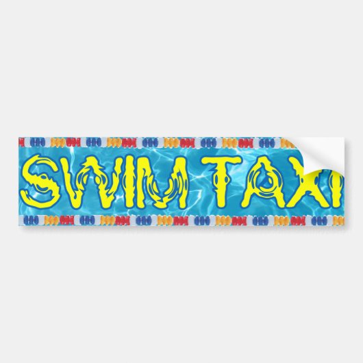Swim Taxi bumper sticker (Voorkant)