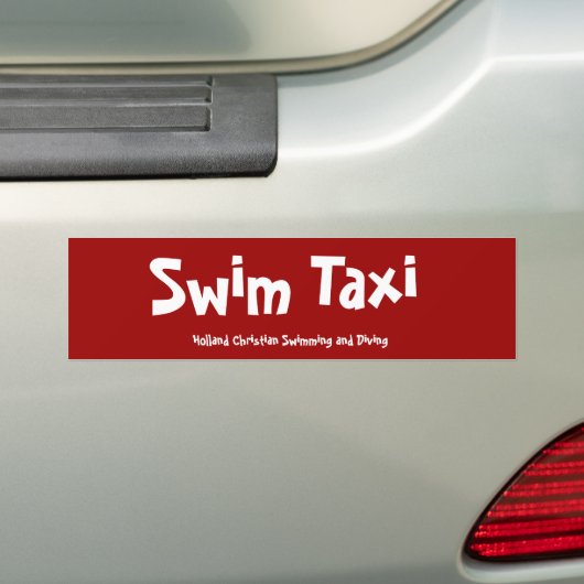 Swim Taxi Bumpersticker (Op auto)