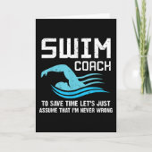 Swim Teacher Swimming Coach Kaart (Voorkant)