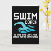Swim Teacher Swimming Coach Kaart (Gele Bloem)