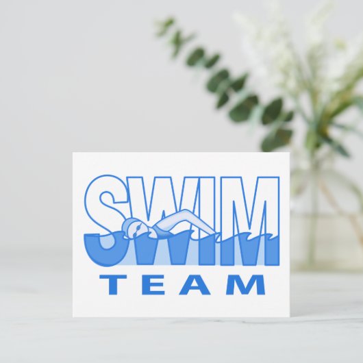 Swim Team Briefkaart (Staand voorkant)