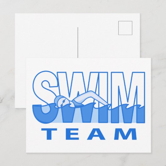 Swim Team Briefkaart (Voorkant / Achterkant)