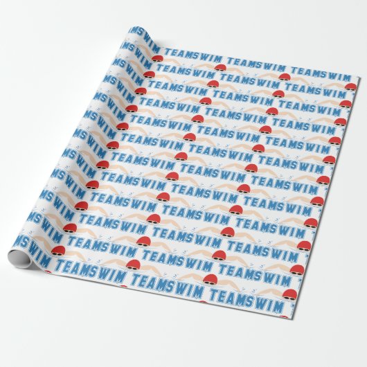 Swim Team Cadeaupapier (Uitgerold)