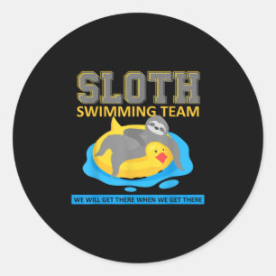 Swim Team Funny Gift Ronde Sticker